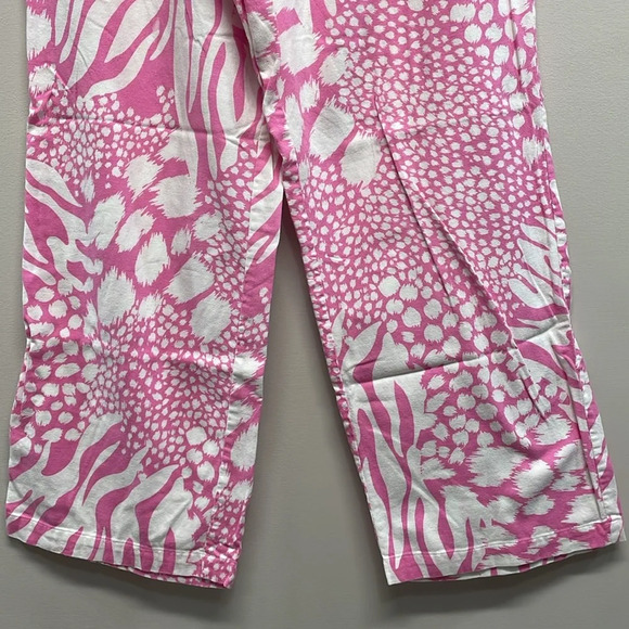 Victoria’s Secret Flannel Pajama Pants Pink White Leopard S - Picture 3 of 15
